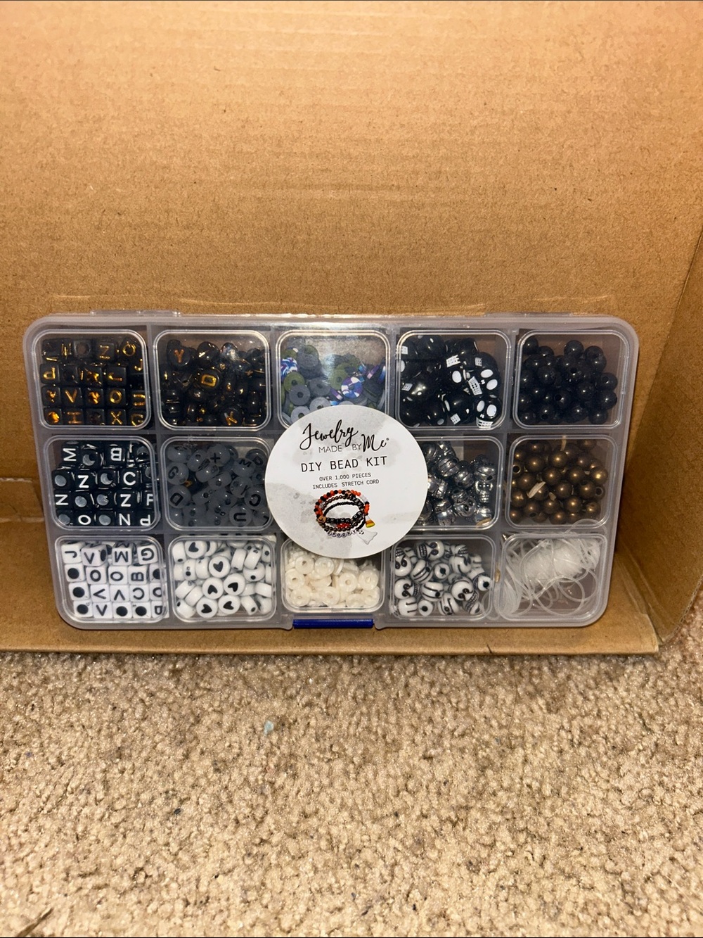Black & White DIY Bead Kit for Kids